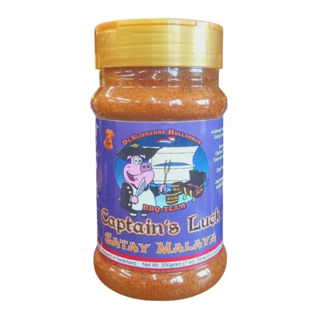 Captain’s Luck Satay Malaya rub sate mild pittig