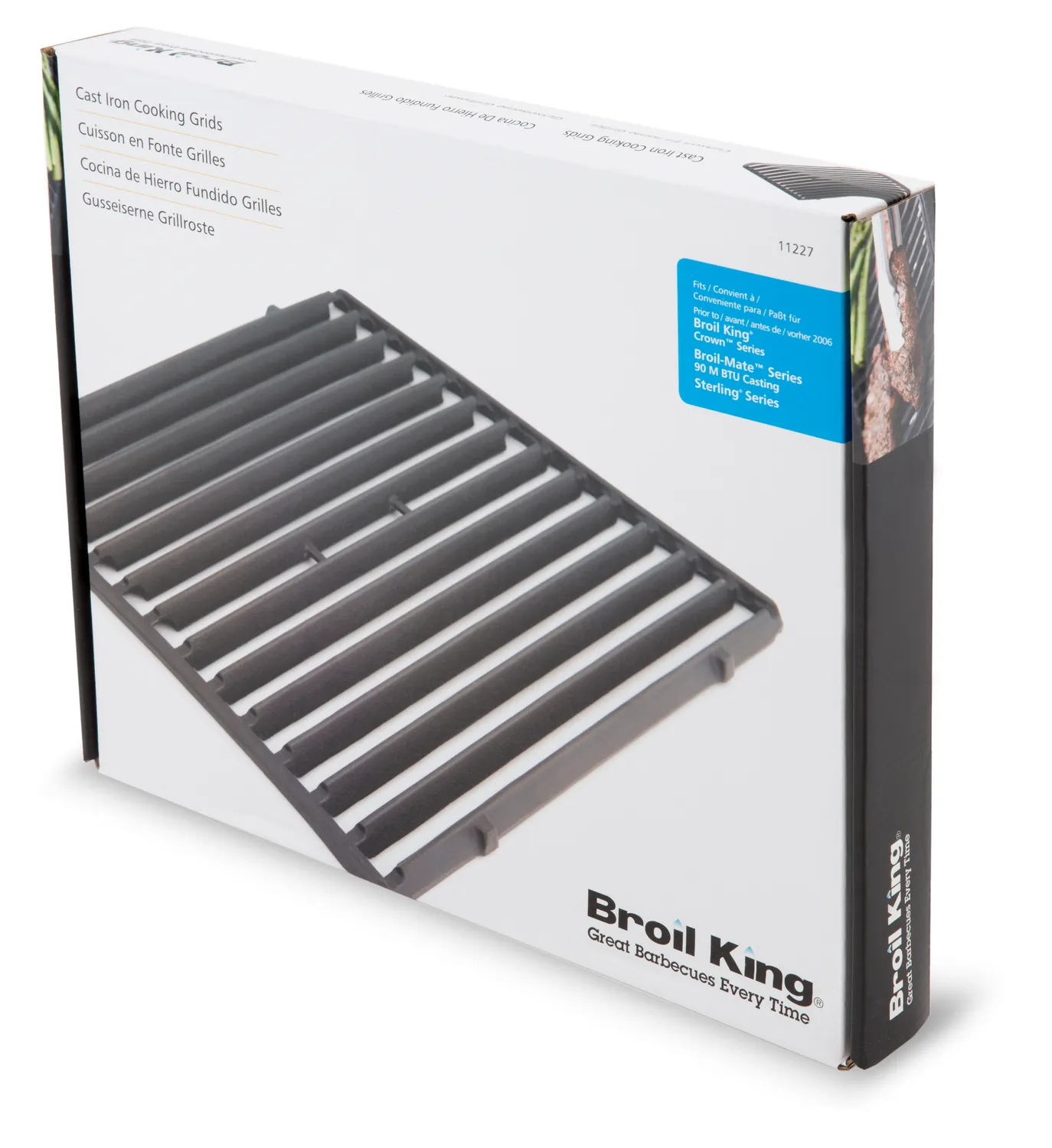 Broil King 14.2 x 12.25 gietijzeren grillrooster 2 stuks omkeerbaar