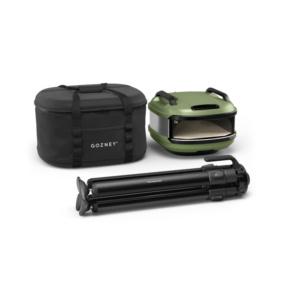 Gozney Tread Trail Bundle pizzaoven Olive met stand en tas