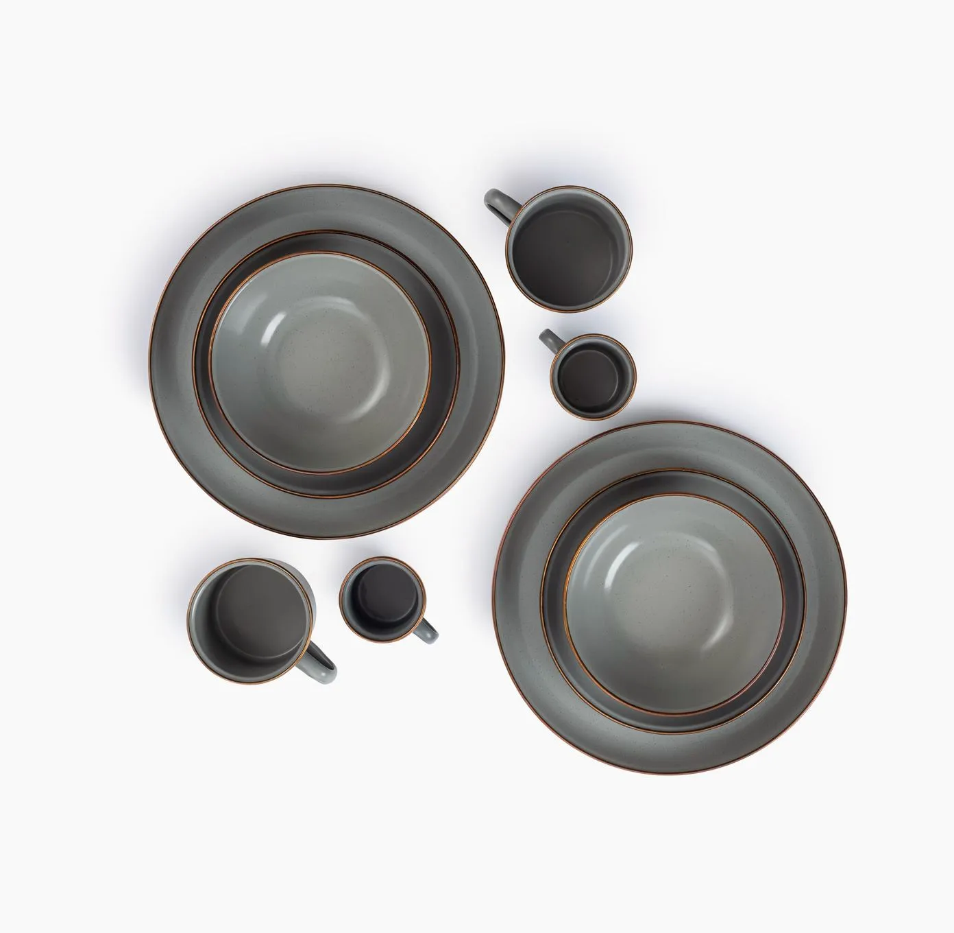 Bare Bones Enamelware Dining Servies Slate Gray emaille