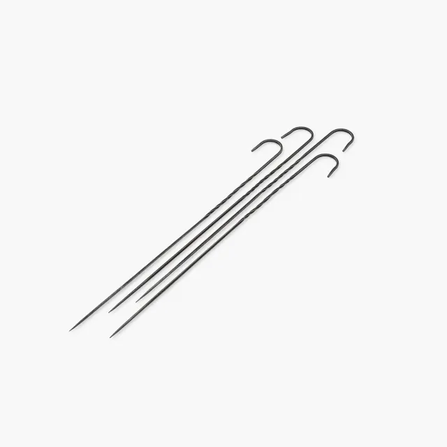 Bare Bones Cowboy Grill spiezen 4 stuks staal zwart