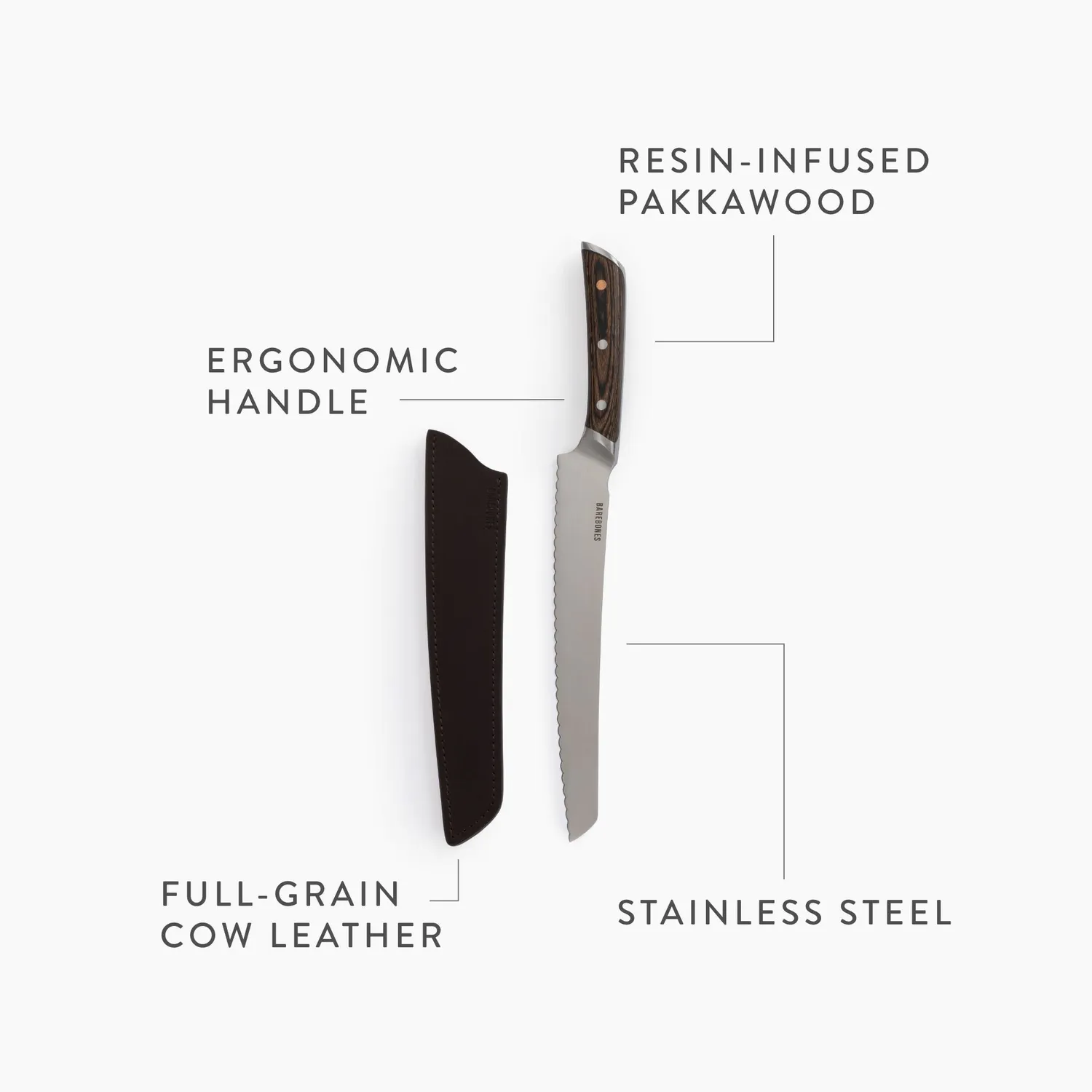 Bare Bones Living No.9 broodmes pakkawood 14 inch