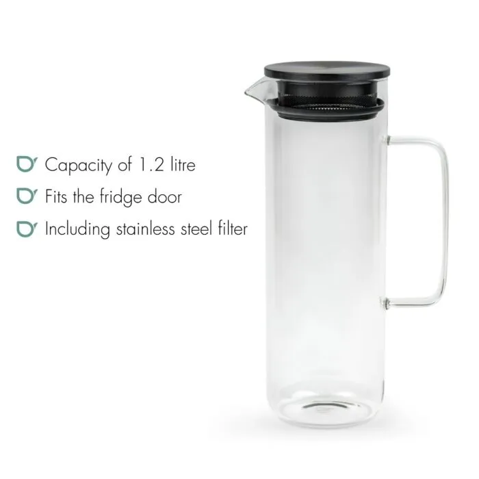 Sartons Padua waterkaraf 1,2 liter transparant met filter