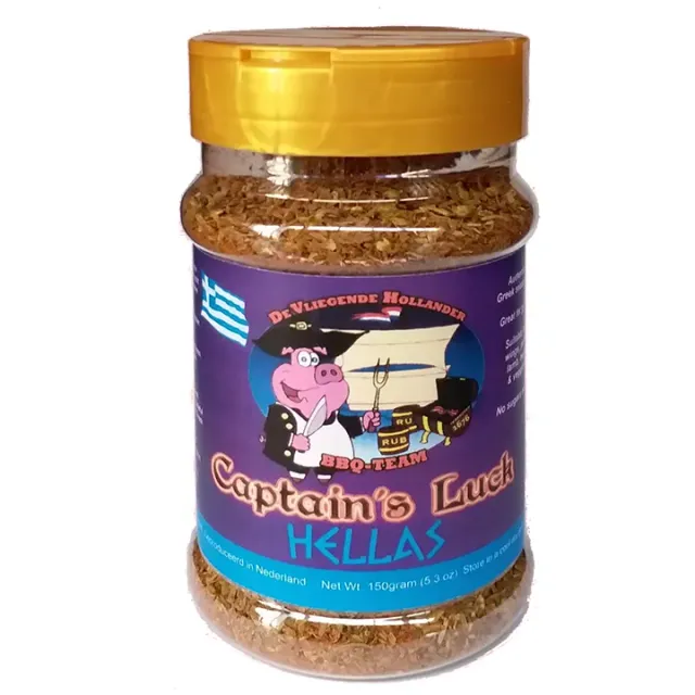 Captain’s Luck Hellas bbq rub Grieks suikervrij