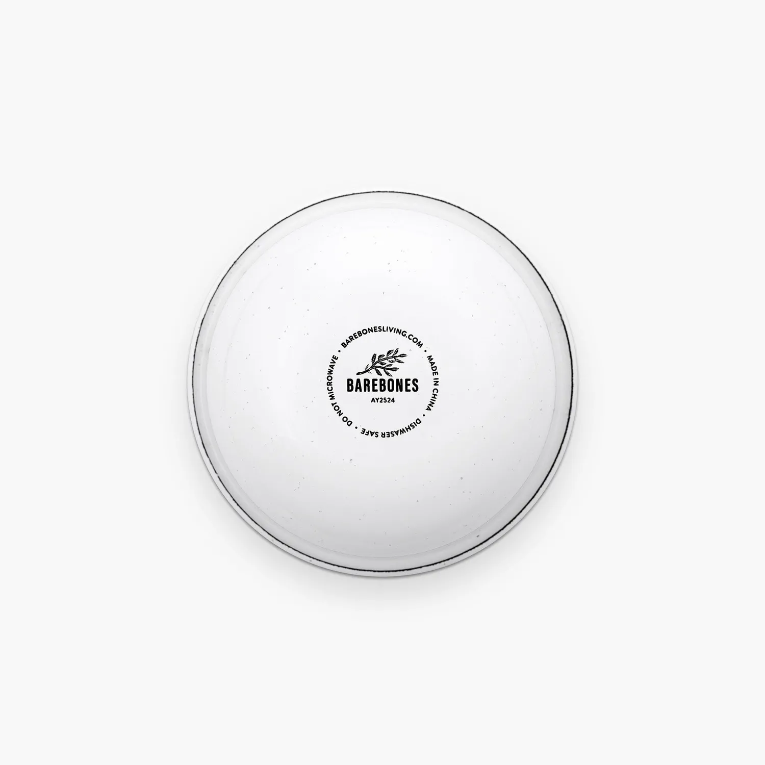 Bare Bones Living Rolled Enamelware Side Bowl emaille kommen Soft White