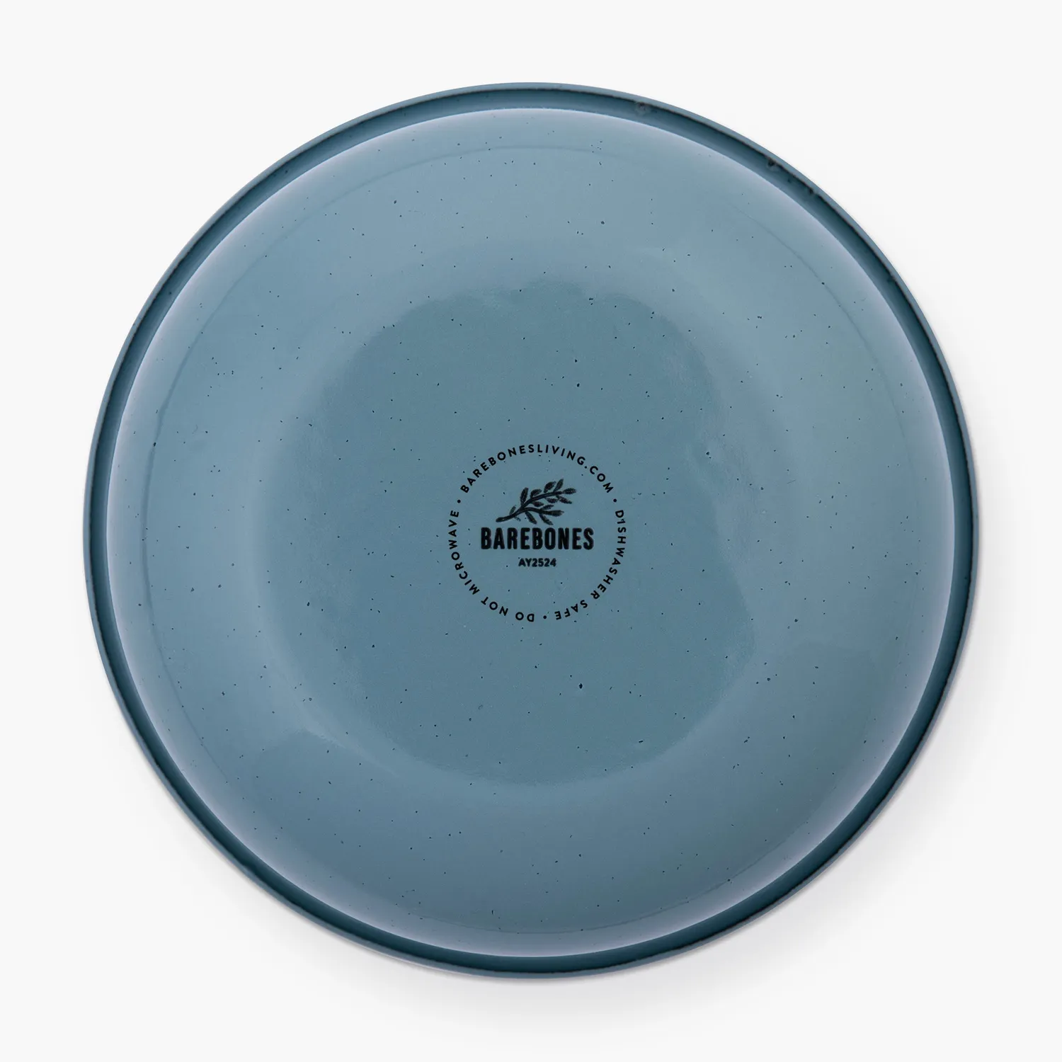 Bare Bones Living Rolled Enamelware Bowl emaille bowl Smoky Blue
