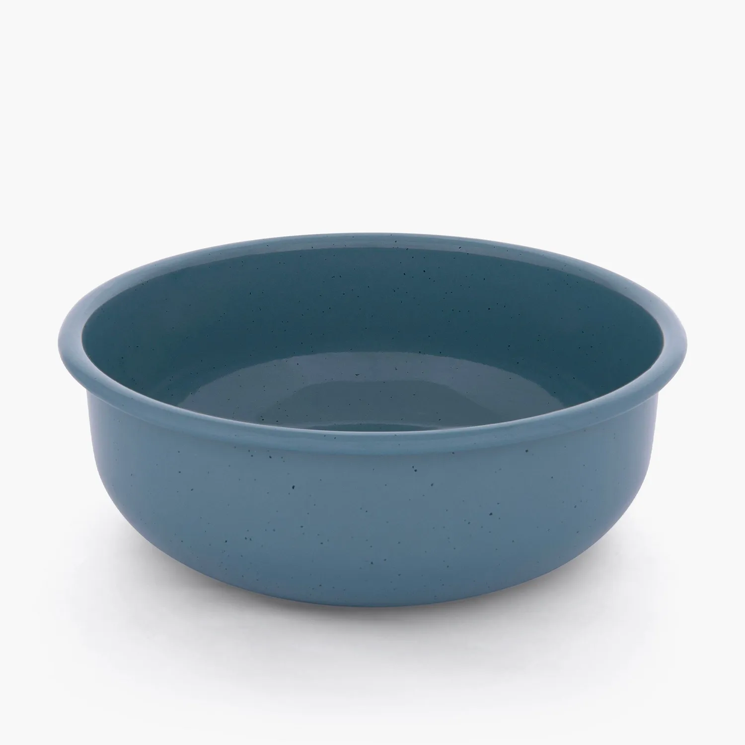 Bare Bones Living Rolled Enamelware Bowl emaille bowl Smoky Blue