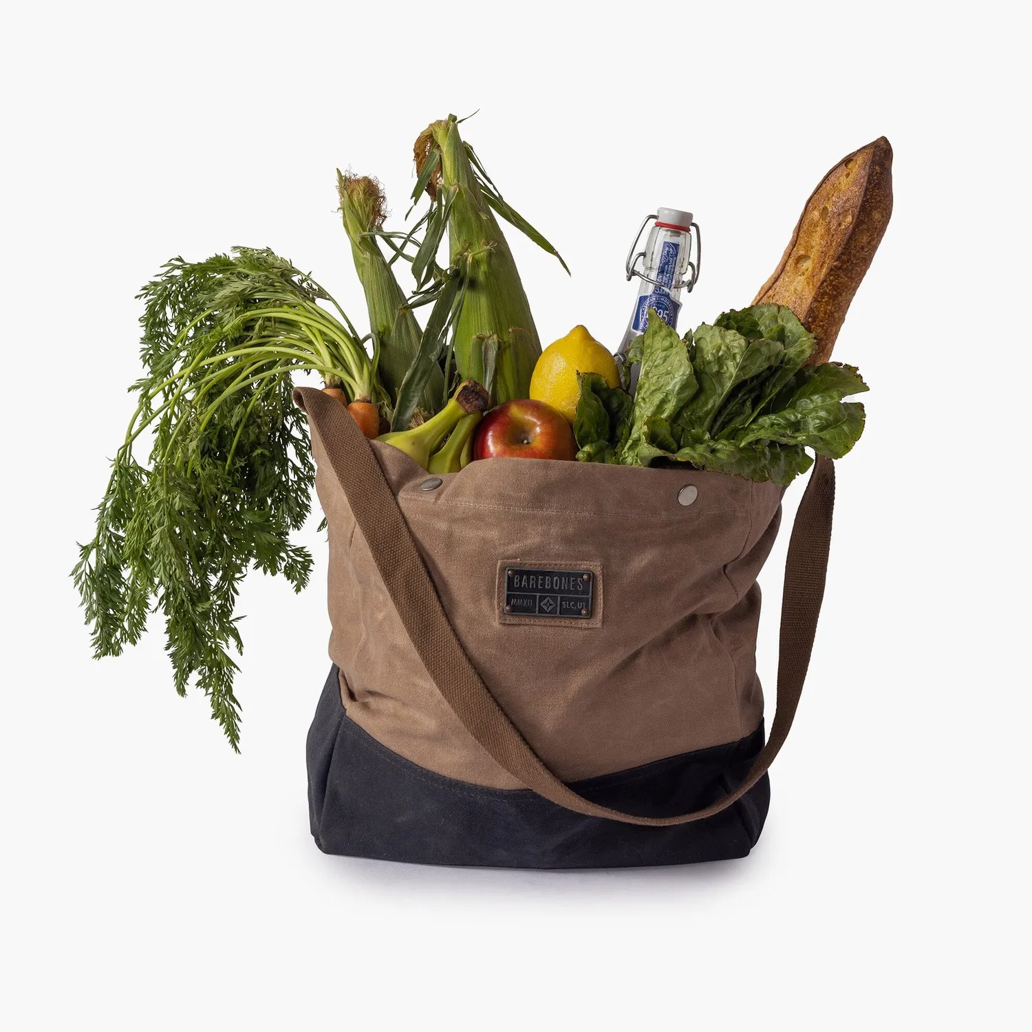 Bare Bones Living Neelum 40L Giant Tote draagtas khaki wax