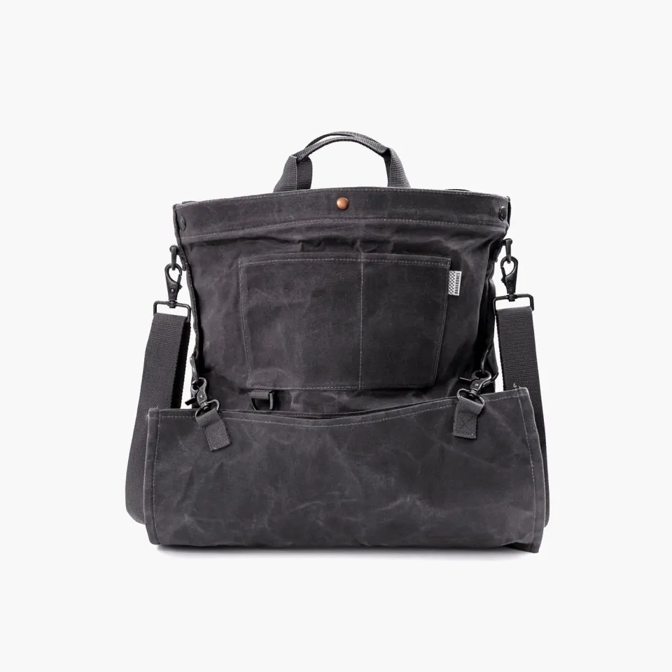 Bare Bones Living Gathering Bag oogsttas slate gray wax
