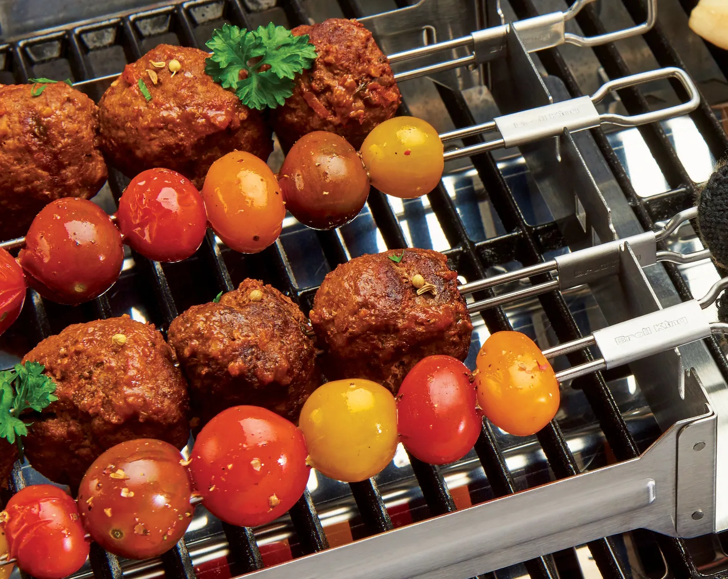 Broil King smal kebabrek met 4 spiesen rvs