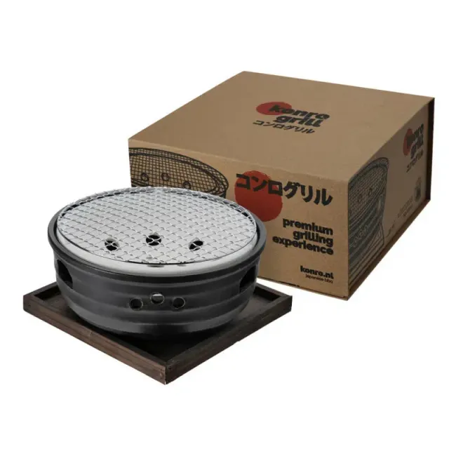 Konro Ronde Yakitori Grill 28,5 cm houtskool voor 6 personen