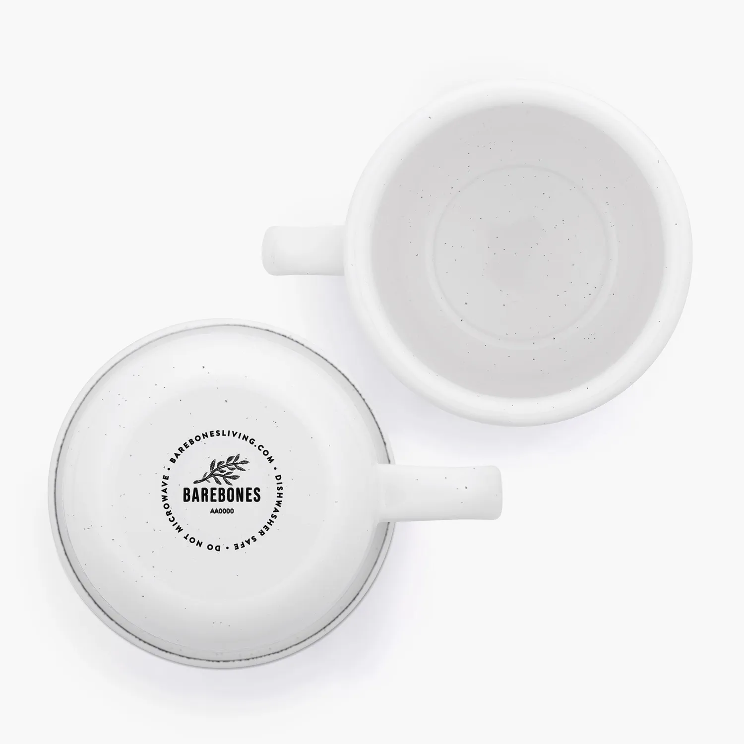 Barebones Rolled Enamelware mokkenset soft white