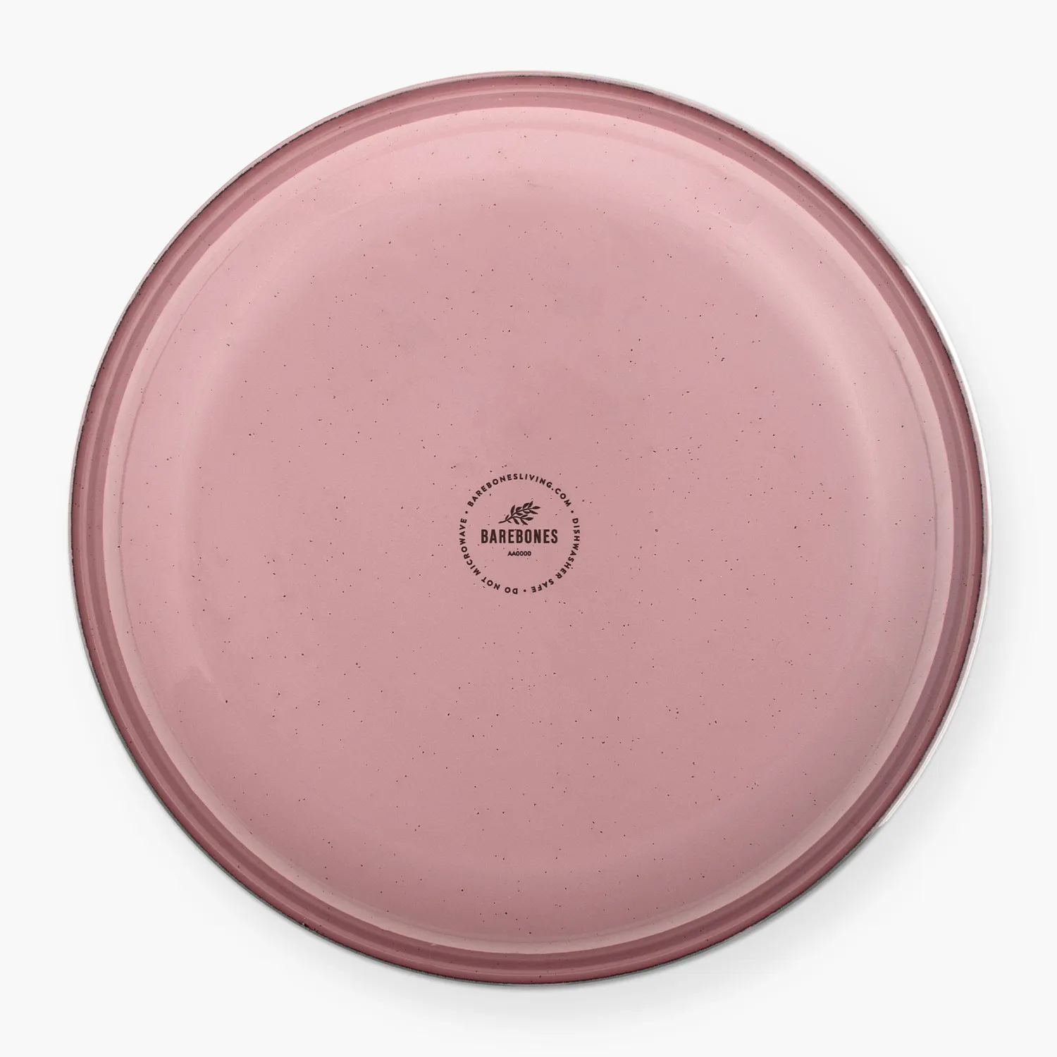 Bare Bones Living Rolled Enamelware bordenset dusty rose emaille
