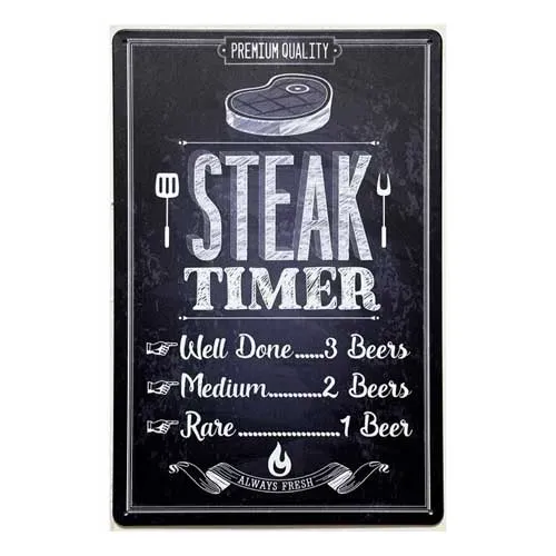 Sartons Steak Timer BBQ wandbord 30x20 cm