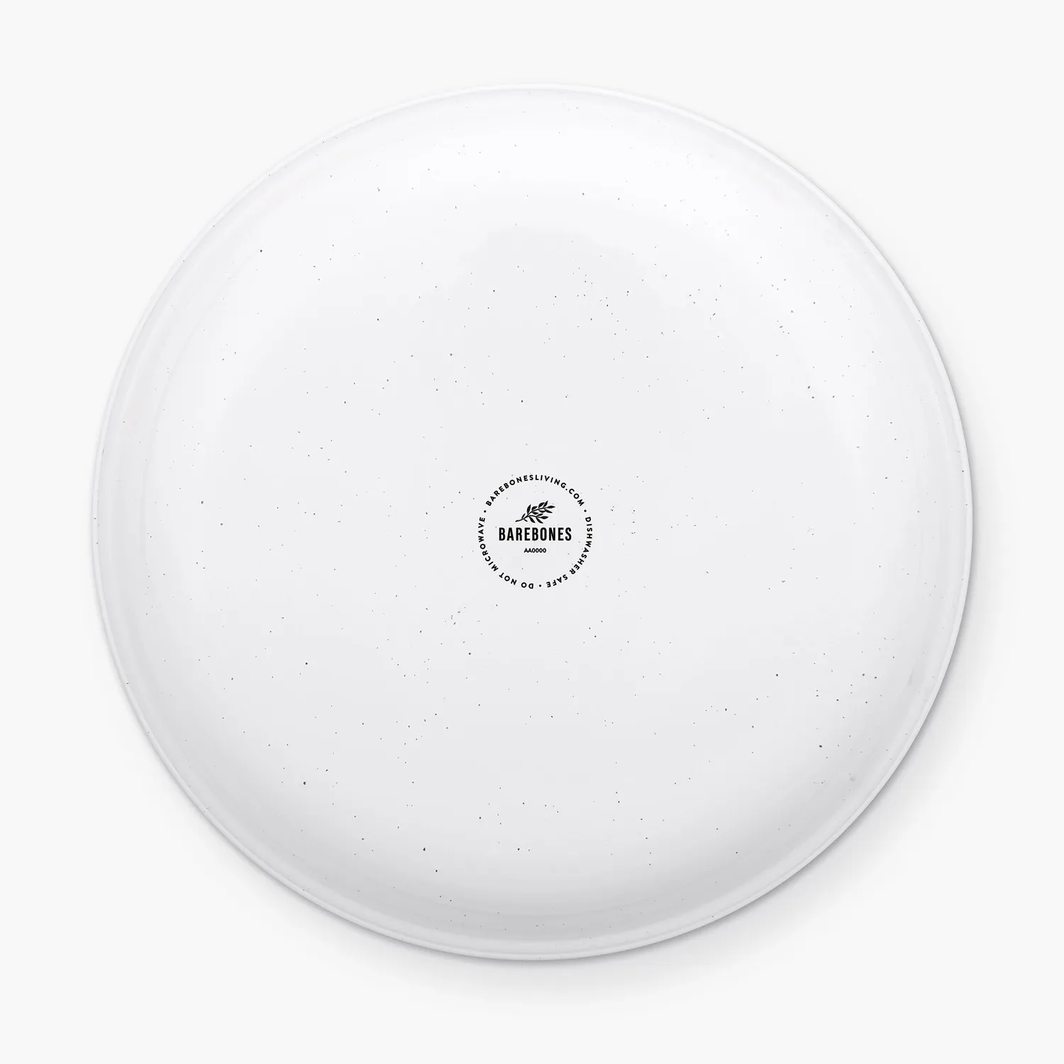 Bare Bones Living Rolled Enamelware Plate bordenset emaille Soft White