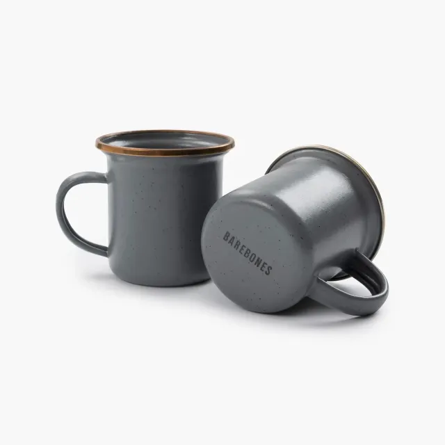 Bare Bones Living Enamel Espresso Cup emaille koffiekopjes 2 stuks