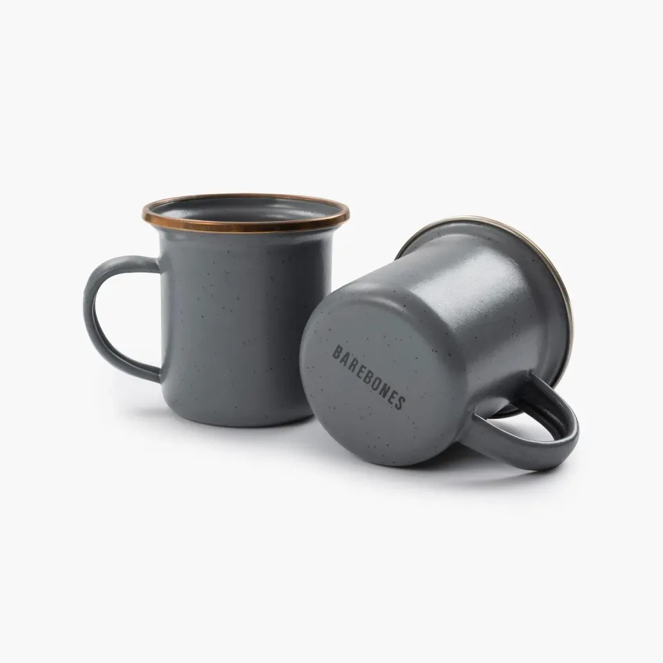 Bare Bones Living Enamel Espresso Cup emaille koffiekopjes 2 stuks