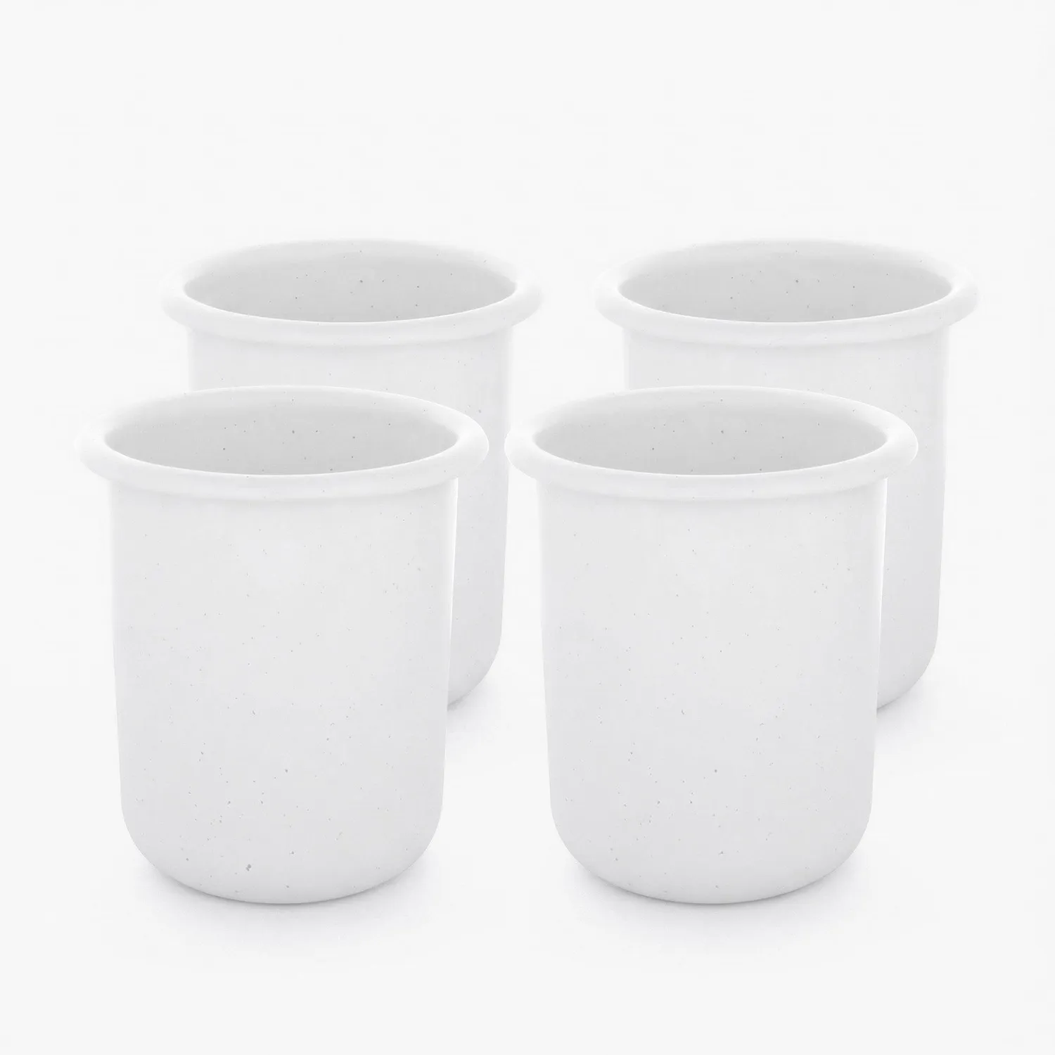 Bare Bones Living Rolled Enamelware Cup mokkenset Dusty Rose emaille