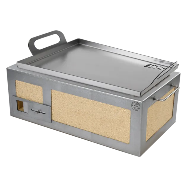 Kasai Konro Grill Solid Plancha Edition houtskool