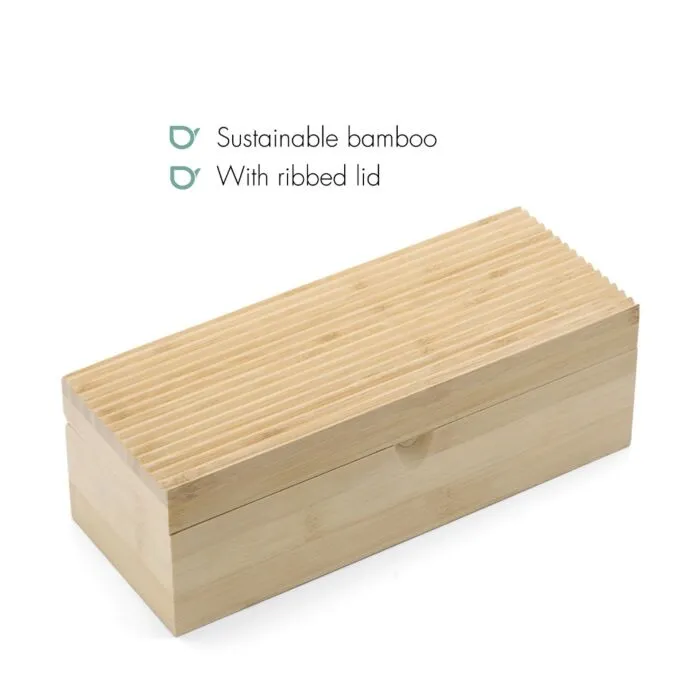 Sartons theedoos bamboe met 3 blikjes compact