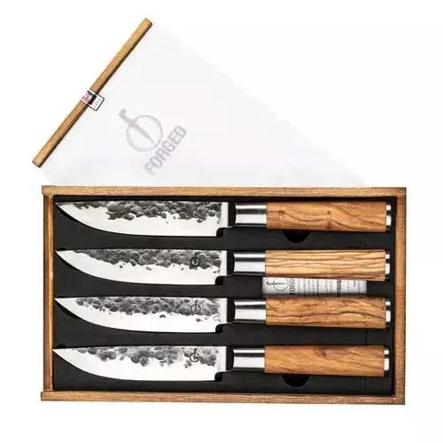 Olive Forged steakmessen XXL olijfhout