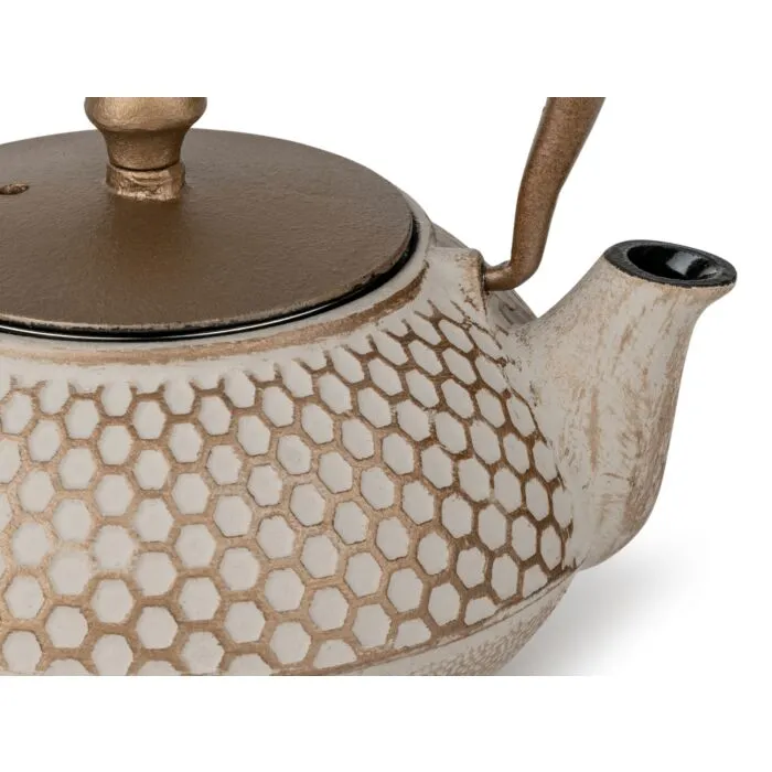 Sartons Jiangxi theepot gietijzer 0,7 liter beige