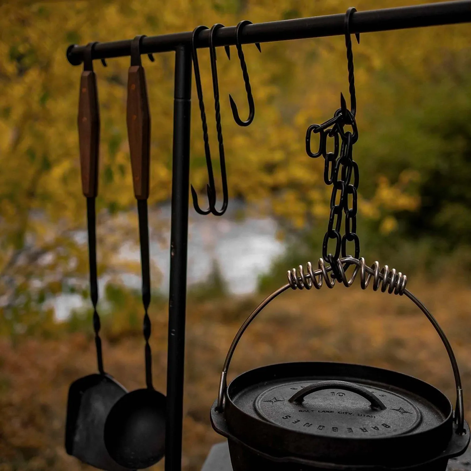 Bare Bones Cowboy Grill S-Hook Kettingset vleeshaak