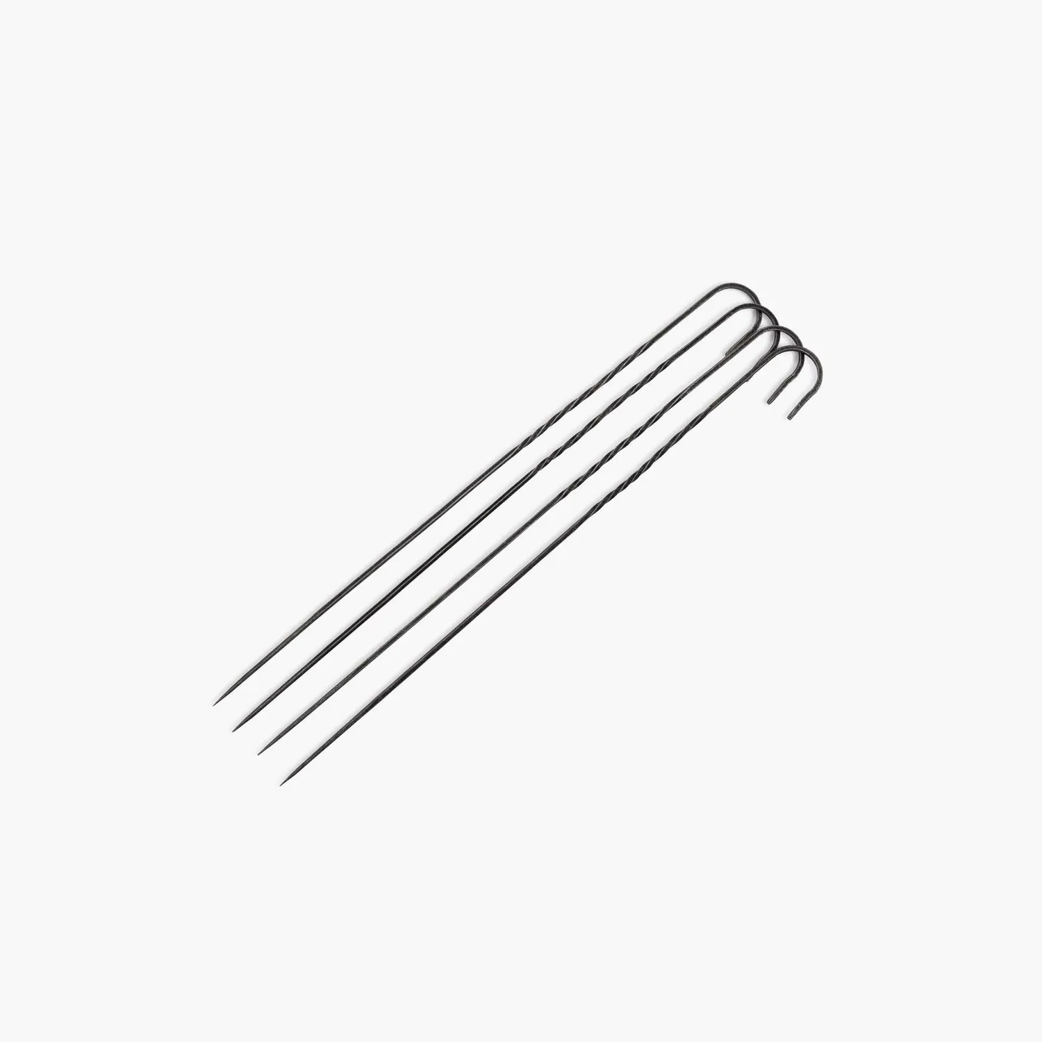 Bare Bones Cowboy Grill spiezen 4 stuks staal zwart