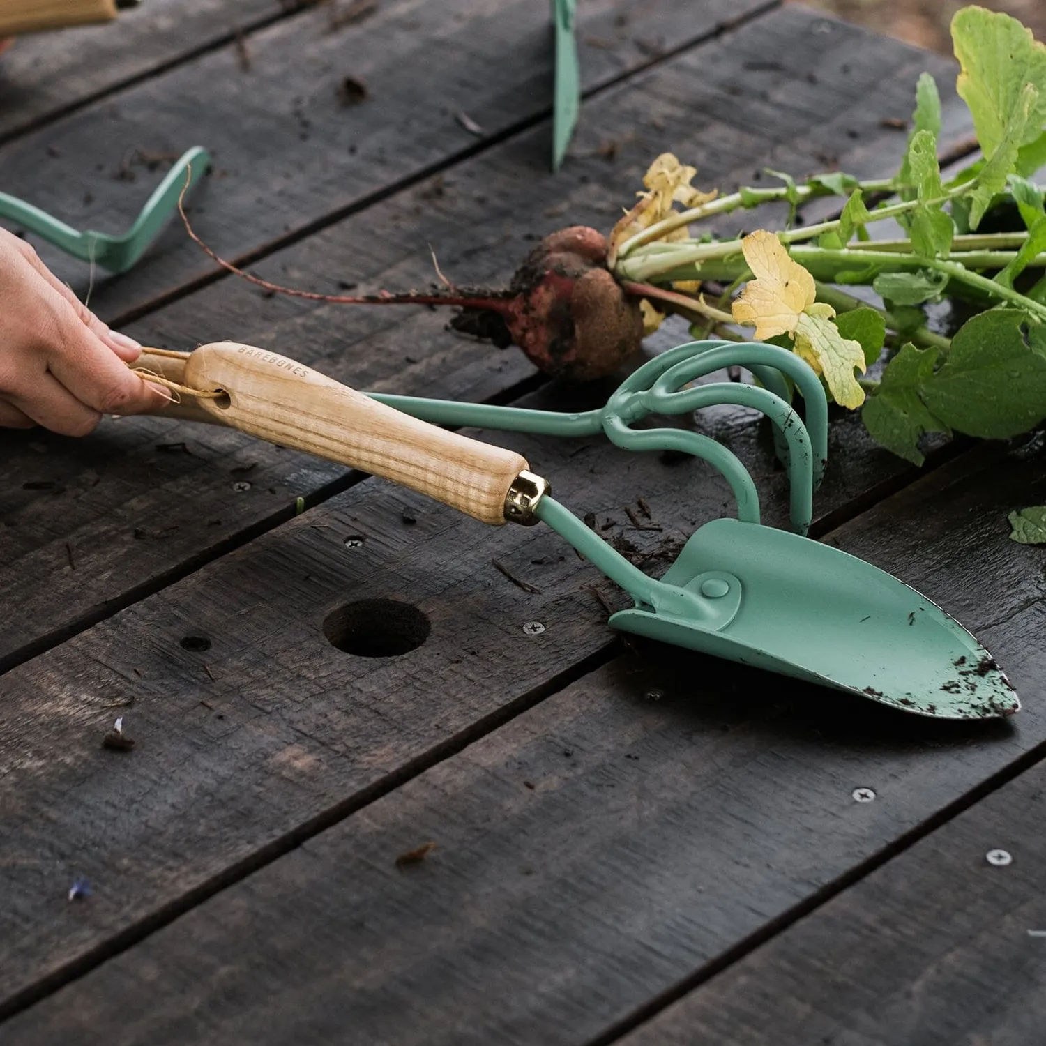 Barebones Spade tuinschepje Ash Mint roestvrij staal