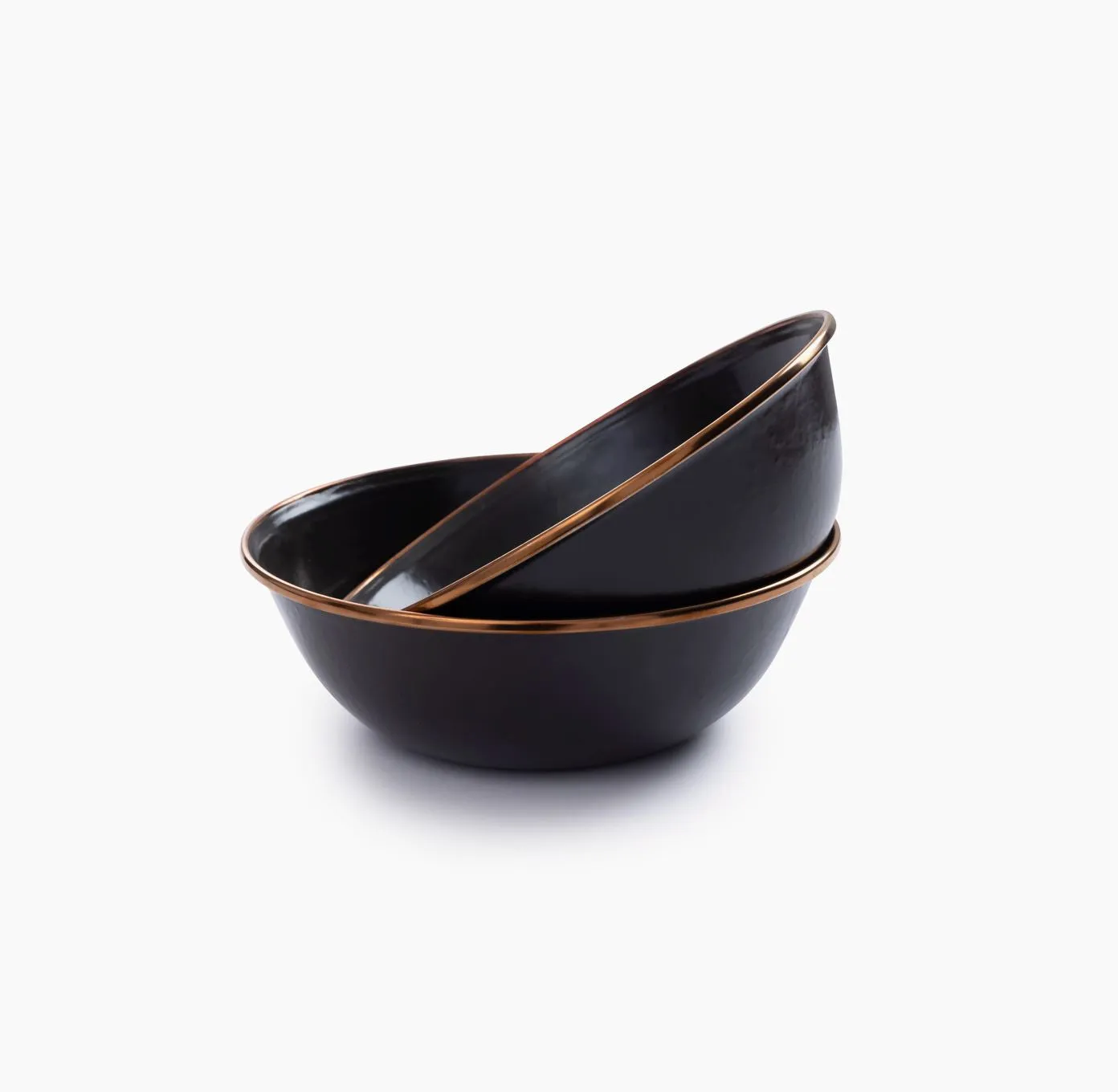 Bare Bones Living Enamelware Dining Collection servies charcoal 2 stuks