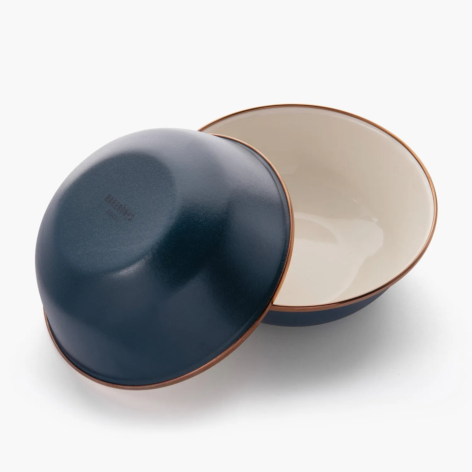 Bare Bones Living Enamel 2-Tone kommenset indigo blue 2-delig