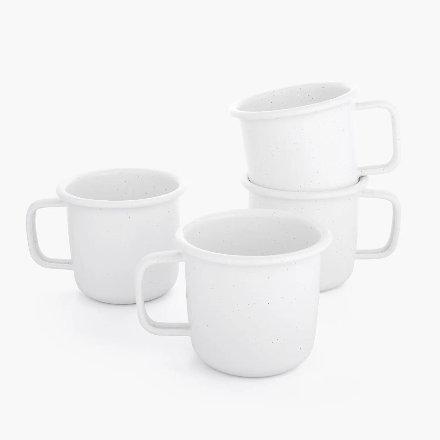 Barebones Rolled Enamelware mokkenset soft white