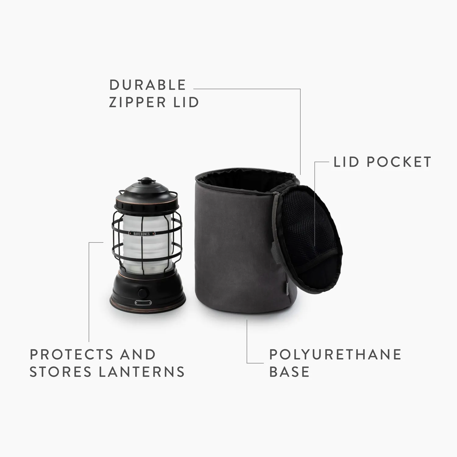 Barebones Zippered Lantern opbergtas canvas