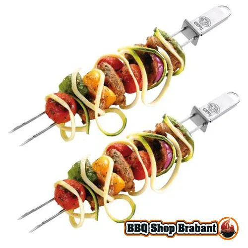 Sartons Dubbele Grillspies met Schuiver draaivast