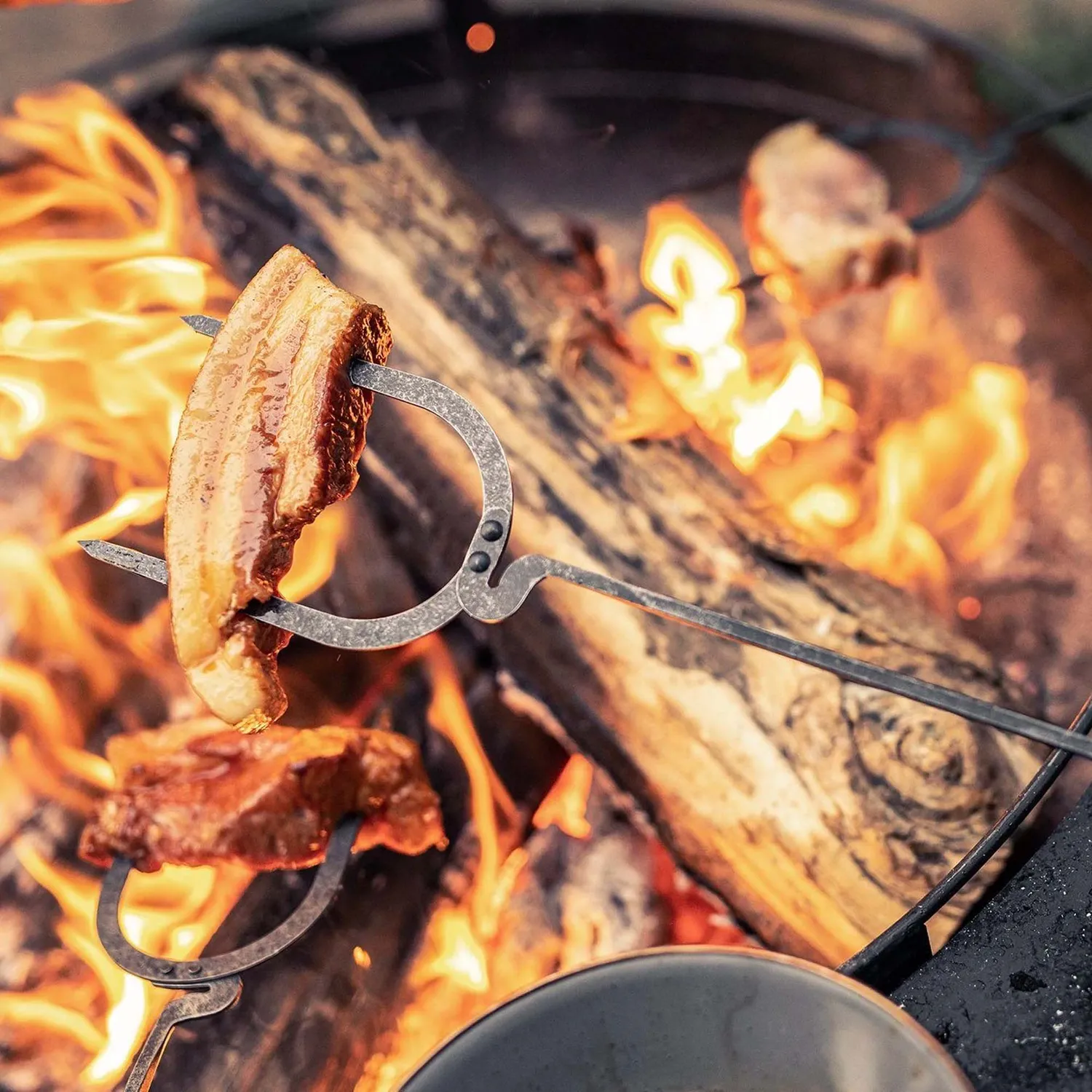 Bare Bones Cowboy Grill Roasting Sticks braadspies set van 2