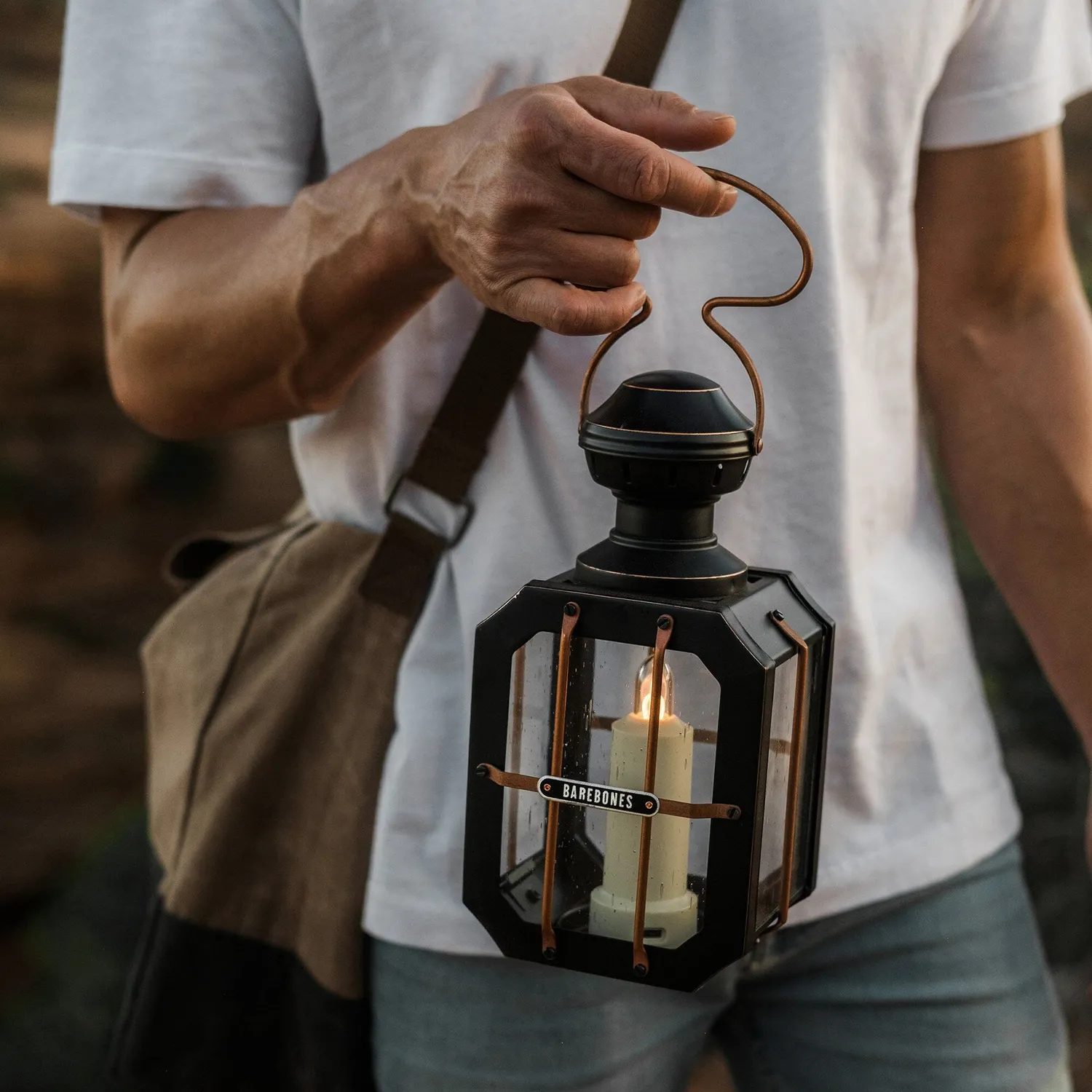 Bare Bones Box Candle Lantern kaarslantaarn zwart staal