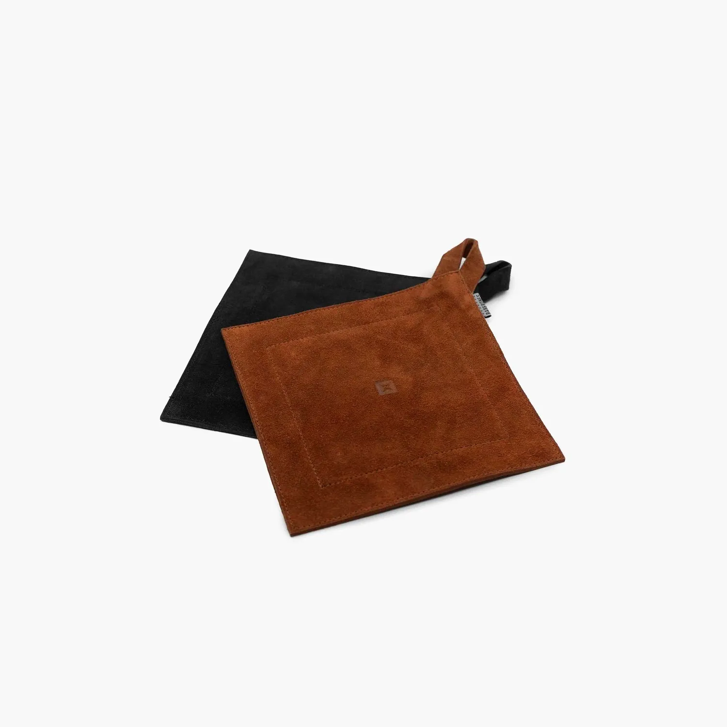 Barebones Suede Leather pannenlap zwart hittebestendig