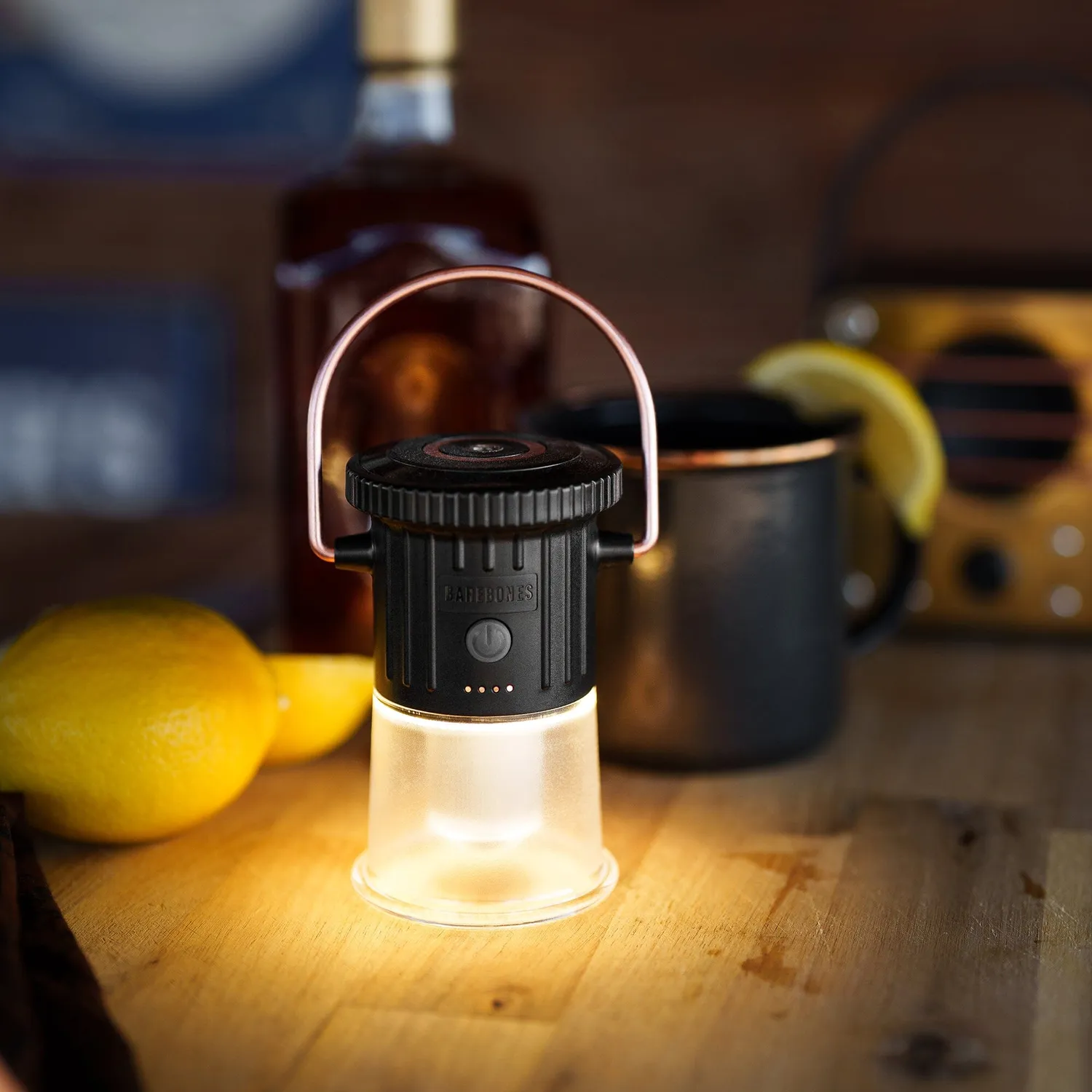 Bare Bones Living Hoodoo Light lantaarn zwart dimbaar