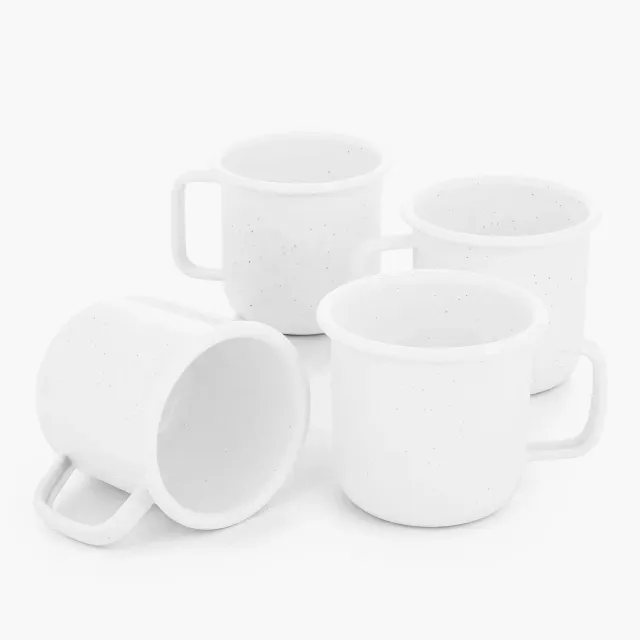 Barebones Rolled Enamelware mokkenset soft white