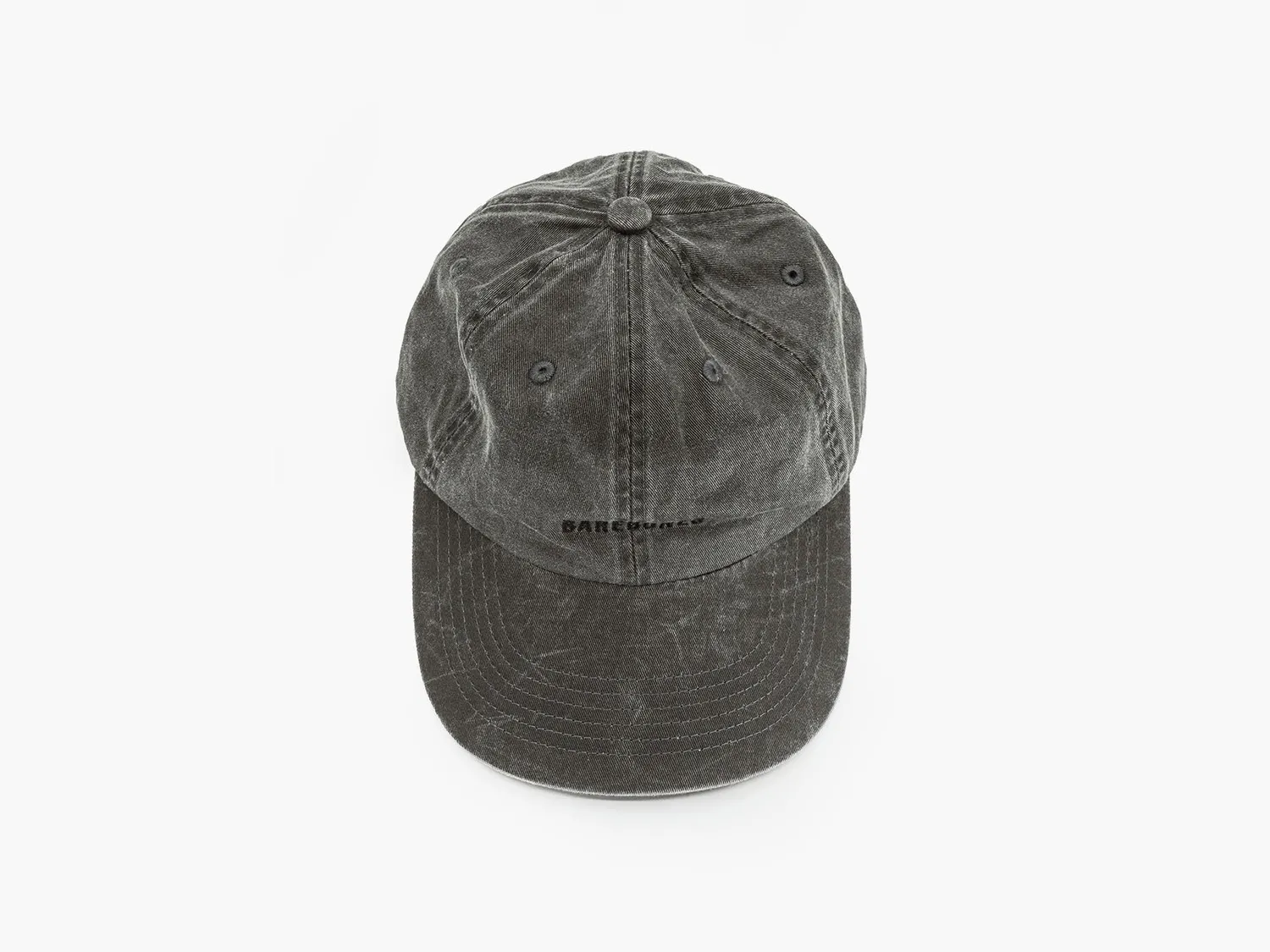 Bare Bones Dad Hat Pet Black Wash katoen verstelbaar