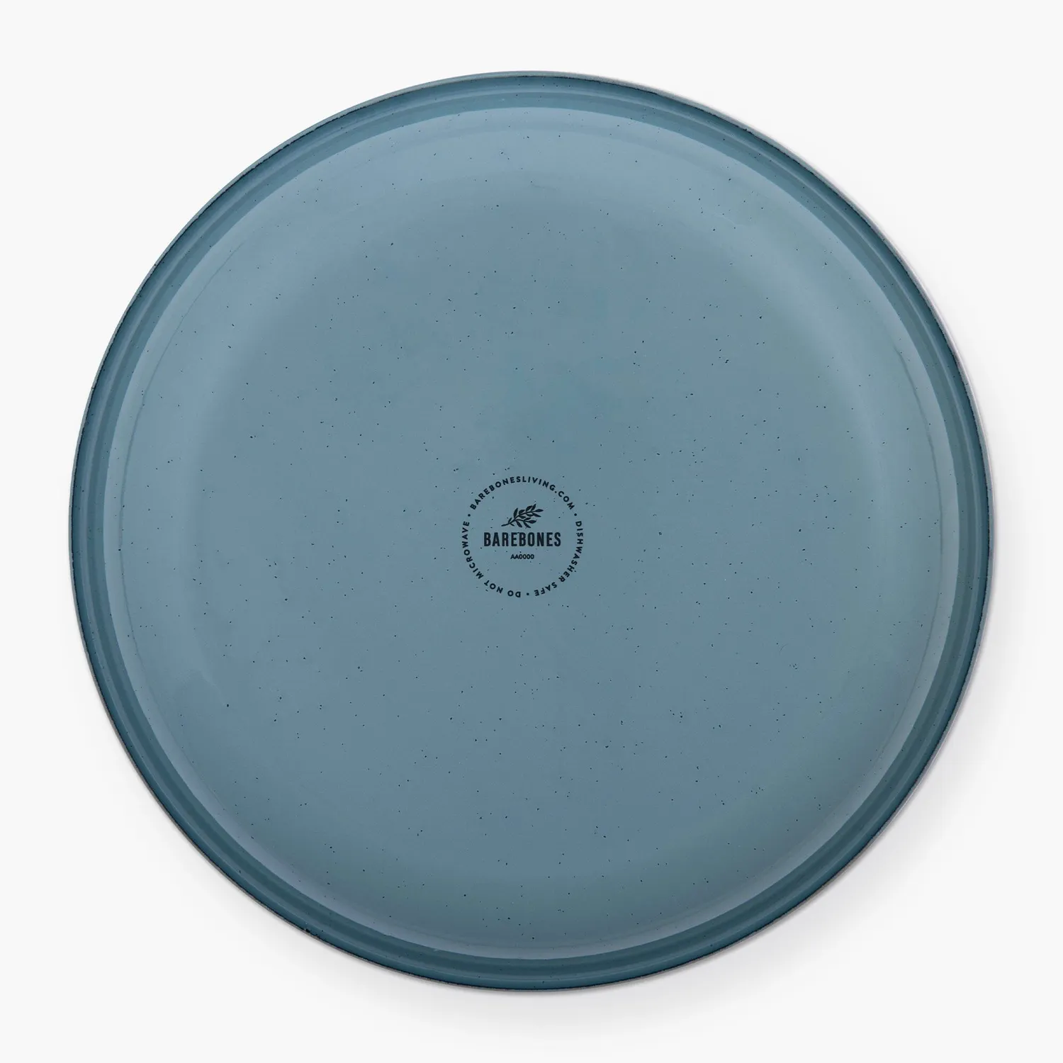 Bare Bones Living Rolled Enamelware borden blauw emaille set