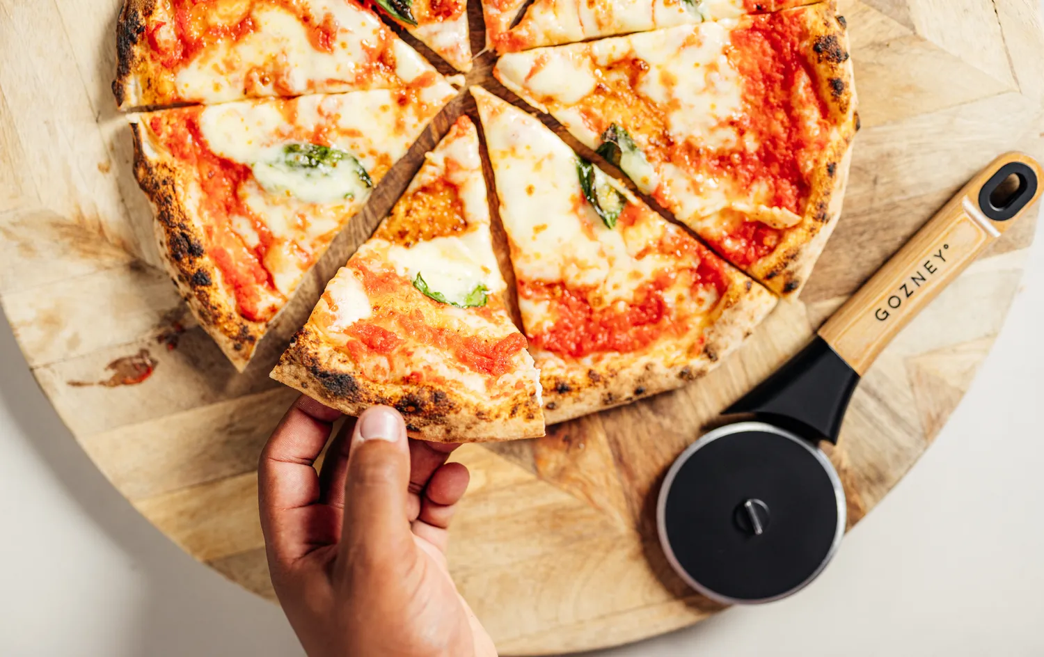 Gozney Pizza Cutter pizzasnijder houten greep
